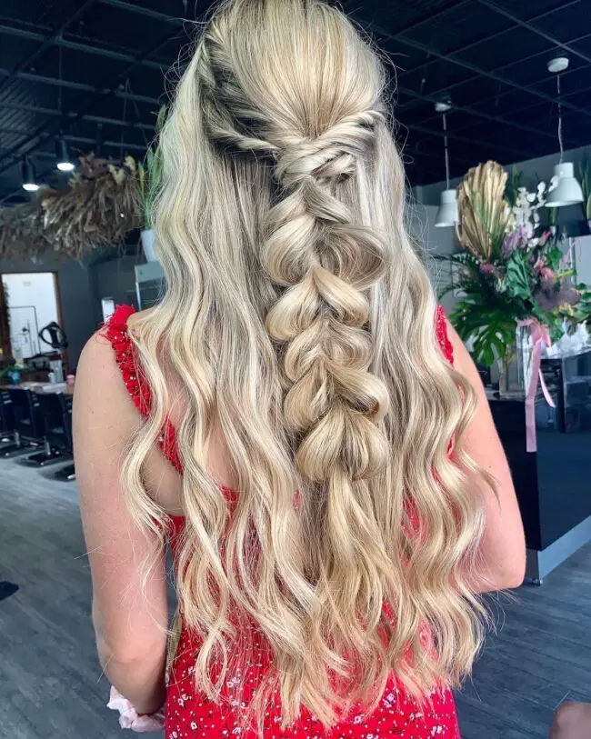 Romantic Braided Half-Up Look