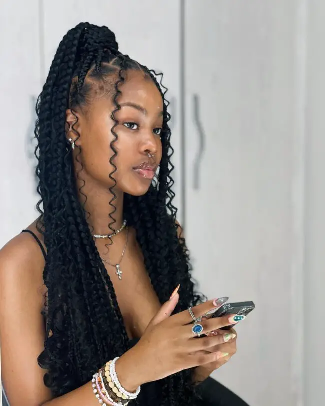 Mermaid-Inspired Wavy Braids