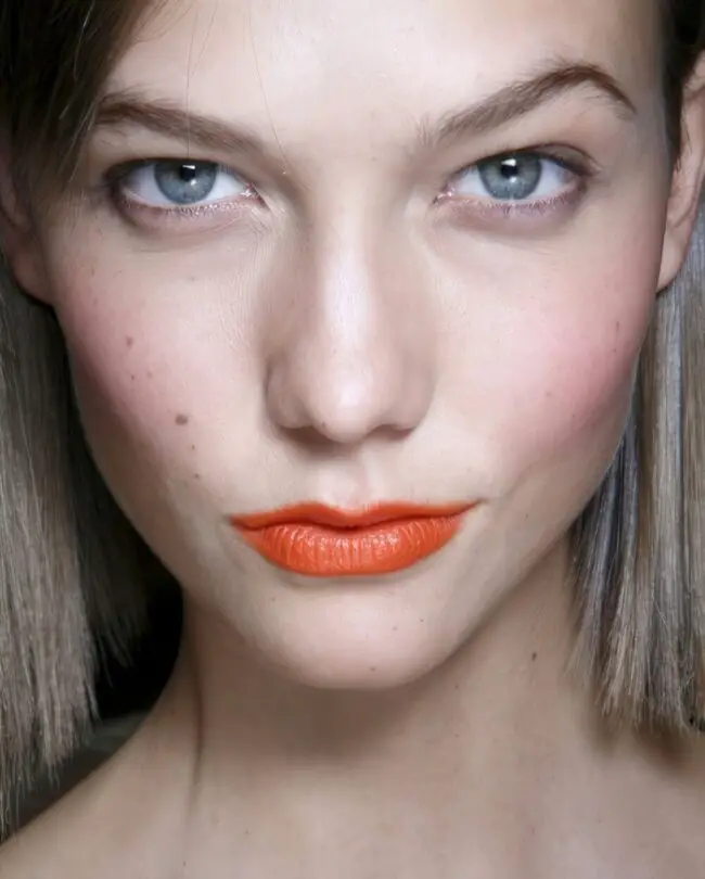 Striking Orange Lips with Fresh Glow