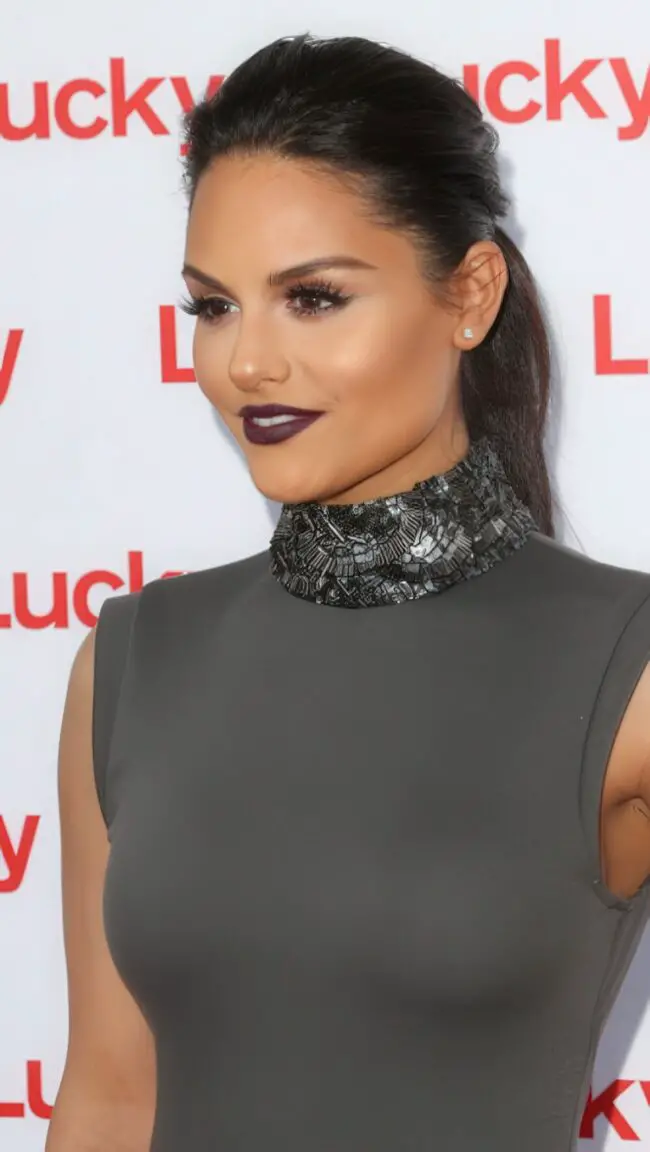 Deep Plum Matte Lips Exuding Allure