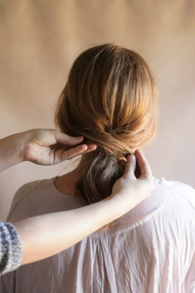 DIY Low Ponytail Steps