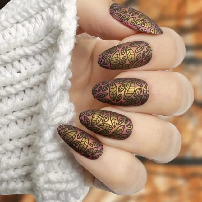 Gold Leaf Overlays on Matte Finish