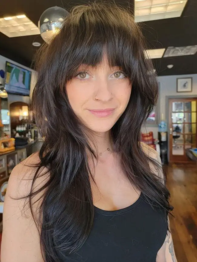 Bold Brunette Wolf Cut