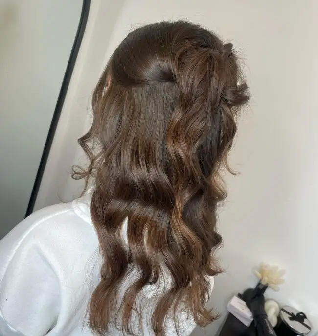 Soft Curls Half-Up Style