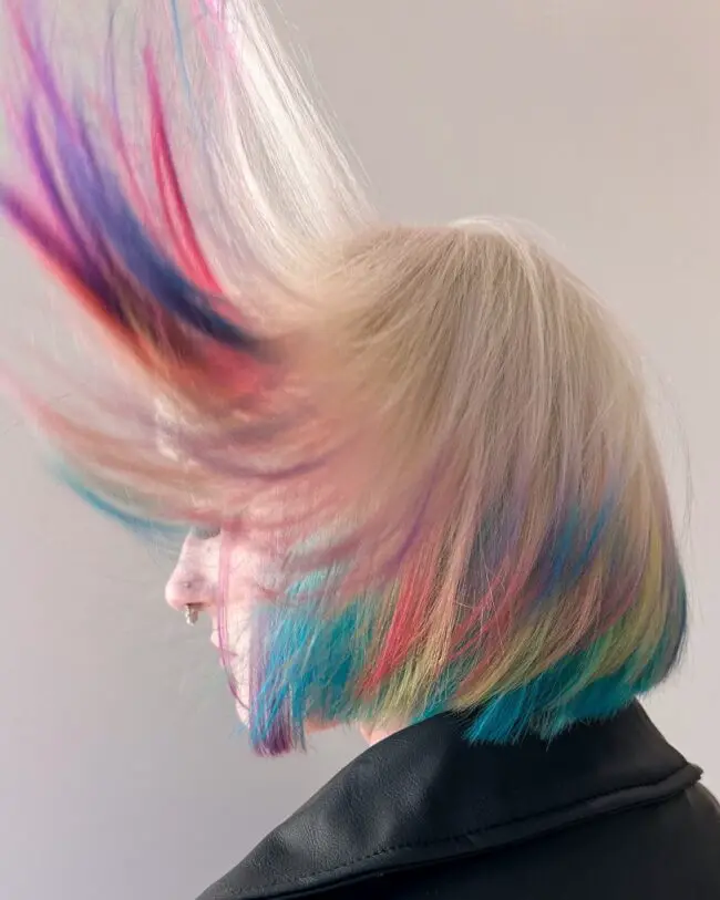 Prismatic Pixie with Short Rainbow Strands