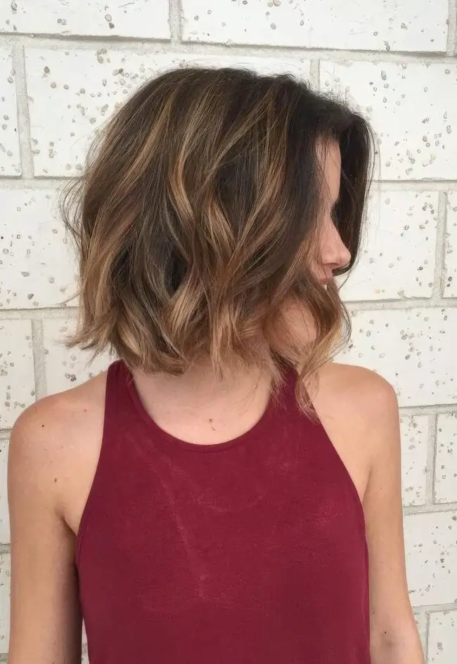 Wavy Bob with Rich Highlights