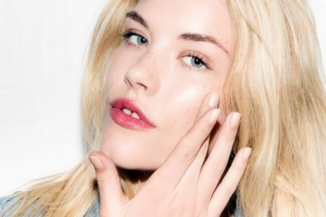 Radiant Skin with Berry-Tinted Lips
