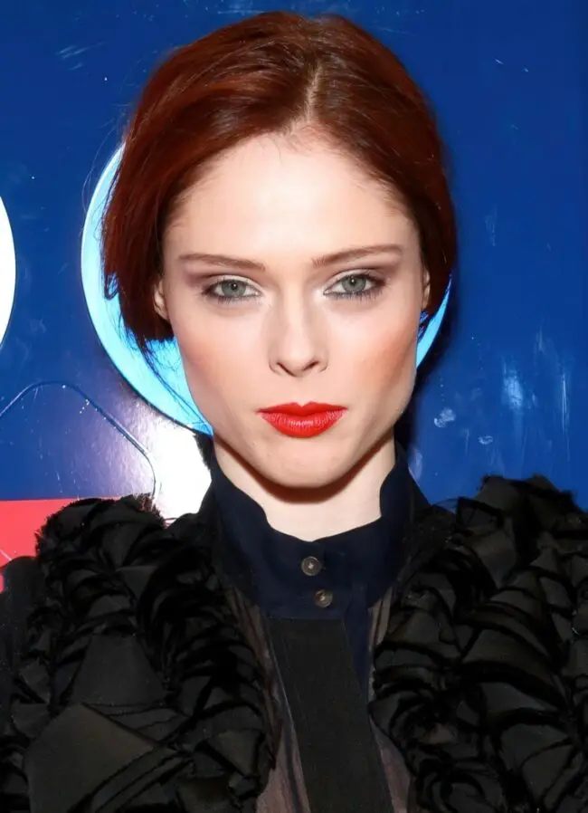 Fierce Red Lips and Porcelain Skin