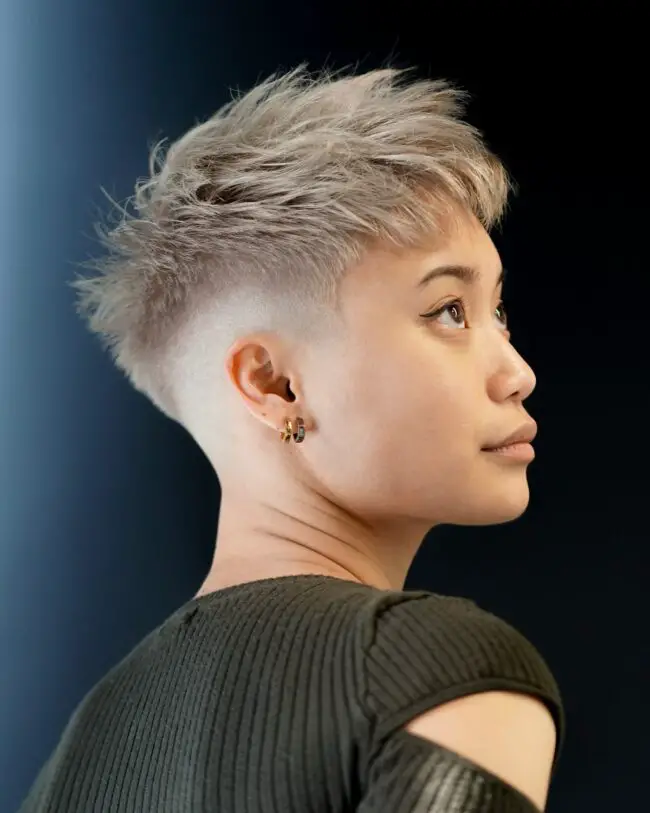 Platinum Pixie with a Clean Undercut