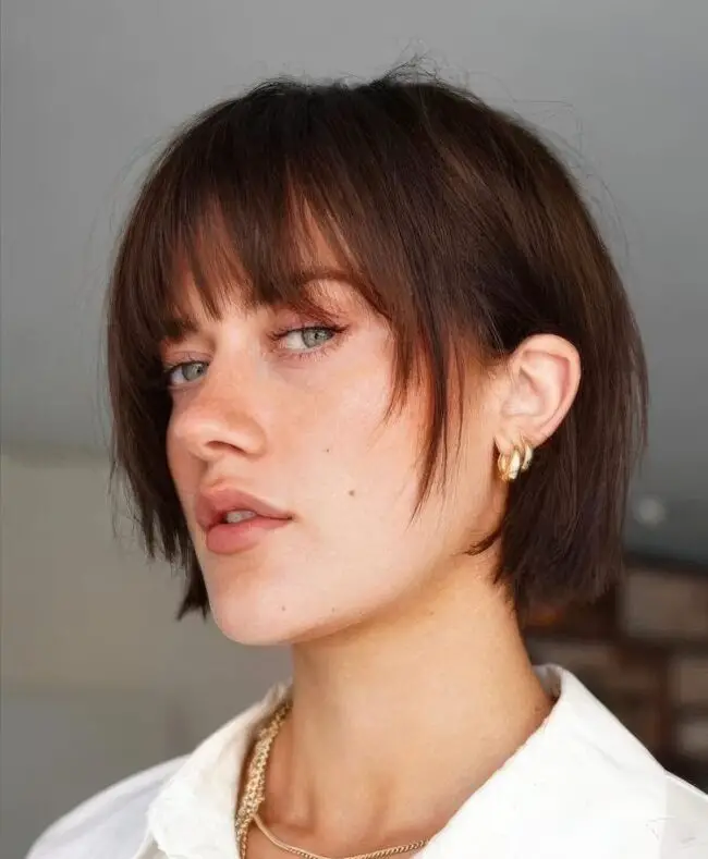 Bold Brunette Bob Beauty