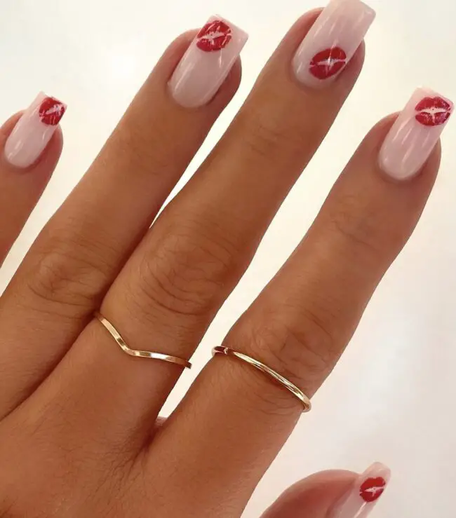 Fresh French Tips with Pink Ombre