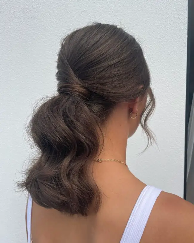 Textured Low Ponytail Style