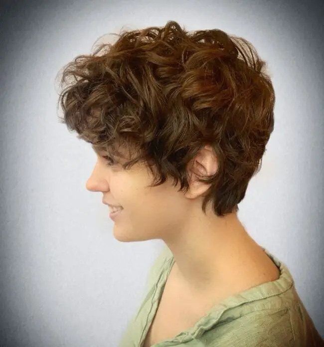 Contoured Curly Pixie