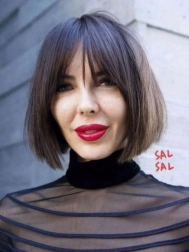 Confident Brown Bob Haircut
