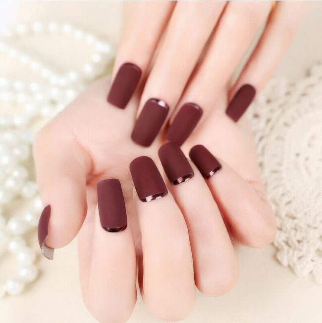 Bold Burgundy Nail Statement