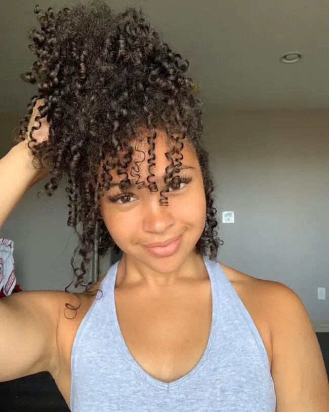 Fun and Playful Curly Ponytail