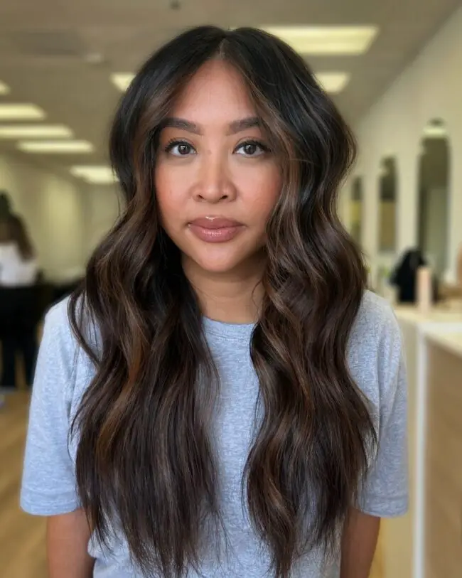 Rich Chocolate Brown with Subtle Lowlights