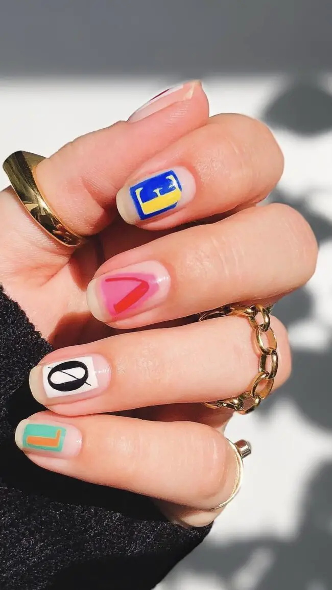 Abstract Artistic Nail Design