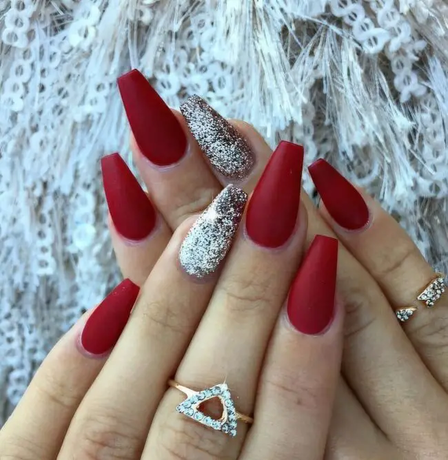 Striking Red Nail Art