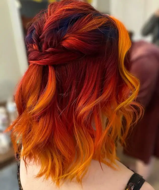 Phoenix Rise with Fiery Color Transformation