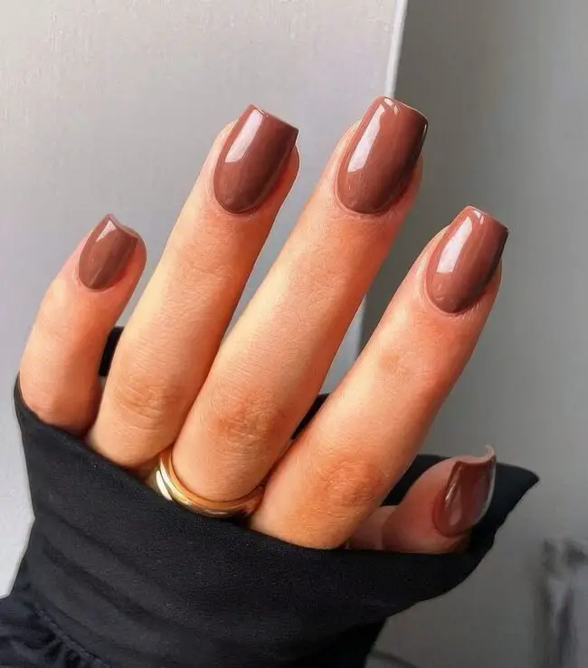 Warm Brown Nail Bliss