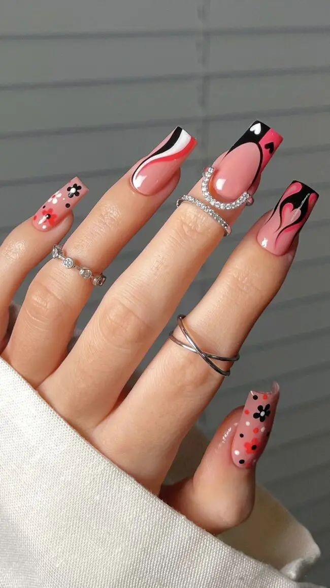 Playful Red and Pink Combination