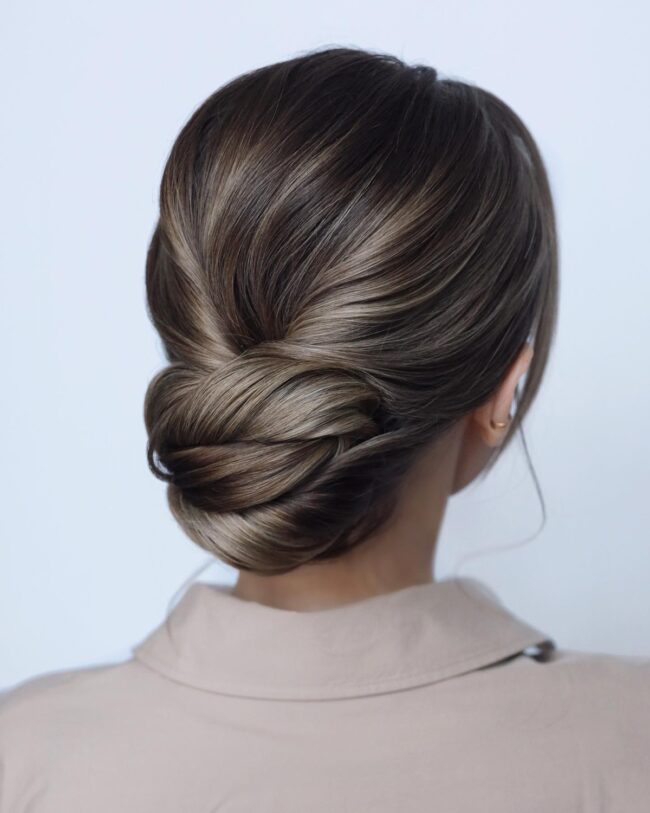 Sleek Shiny Chignon