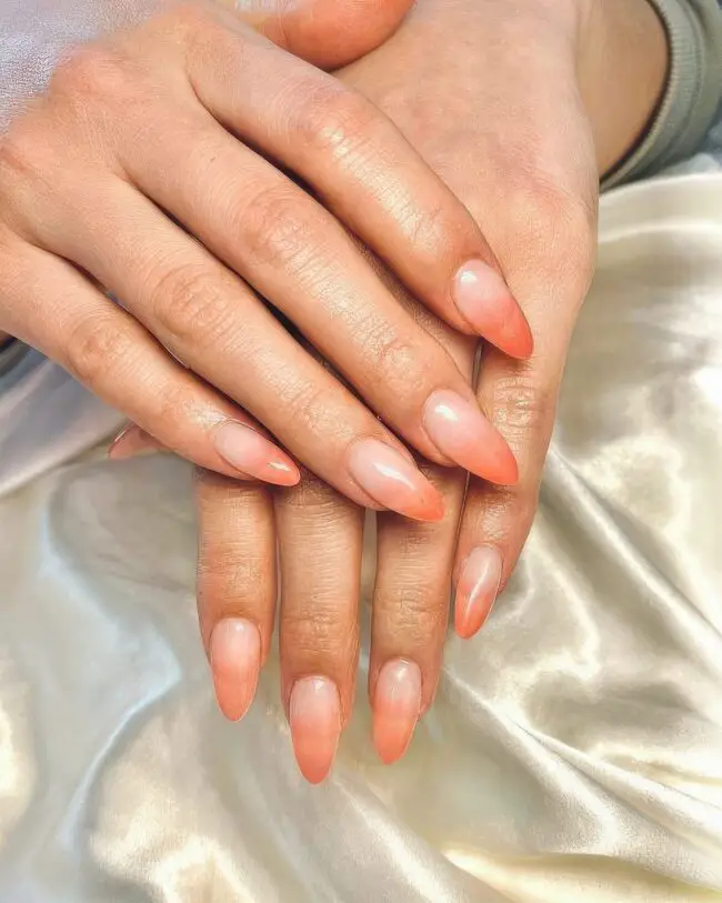 Peachy Ombre Nail Bliss
