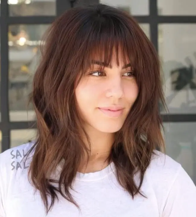 Chic Layers with Bangs