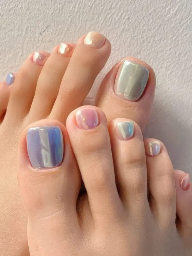 Colorful Toenail Art Magic