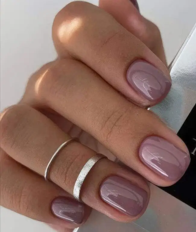 Glistening Mauve and Silver