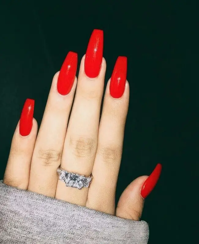 Bold Red Nail Statement