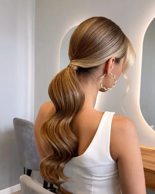 Sleek Cascade Ponytail
