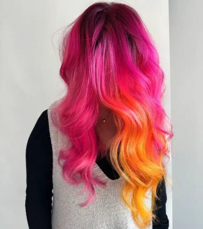 Fiery Sunset Ombre