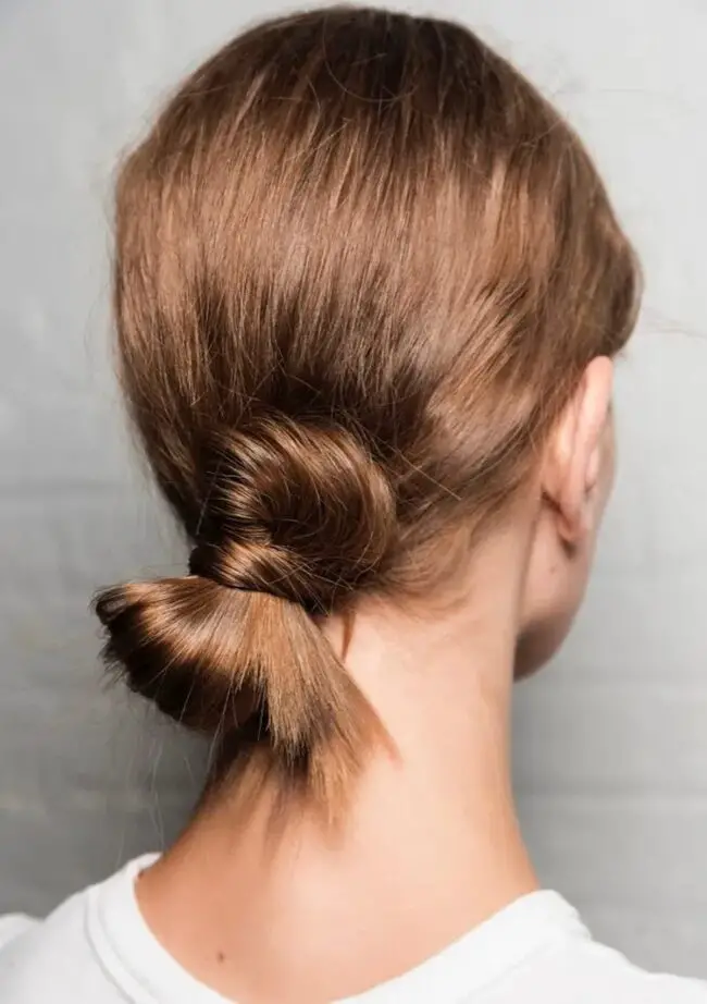 Twisted Low Bun Look